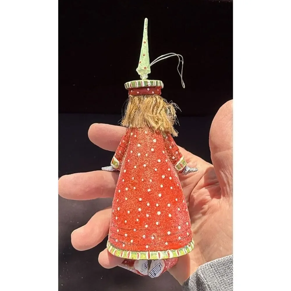Carolers Krinkles Ornament Patience Brewster Mariah In Red Dept 56 No Box -K1